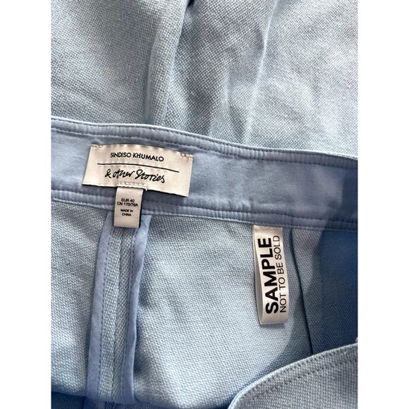 & Other Stories x Sindiso Khumalo Embroidered Shorts in Blue - Picture 5 of 5